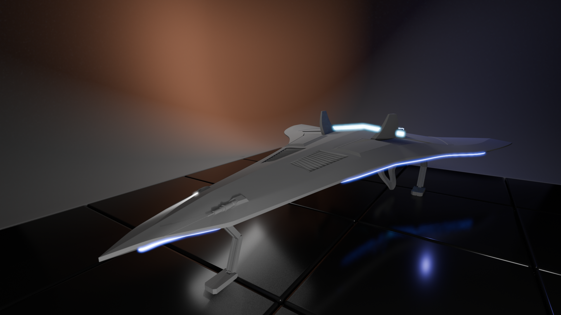 3D rendering of a spaceship