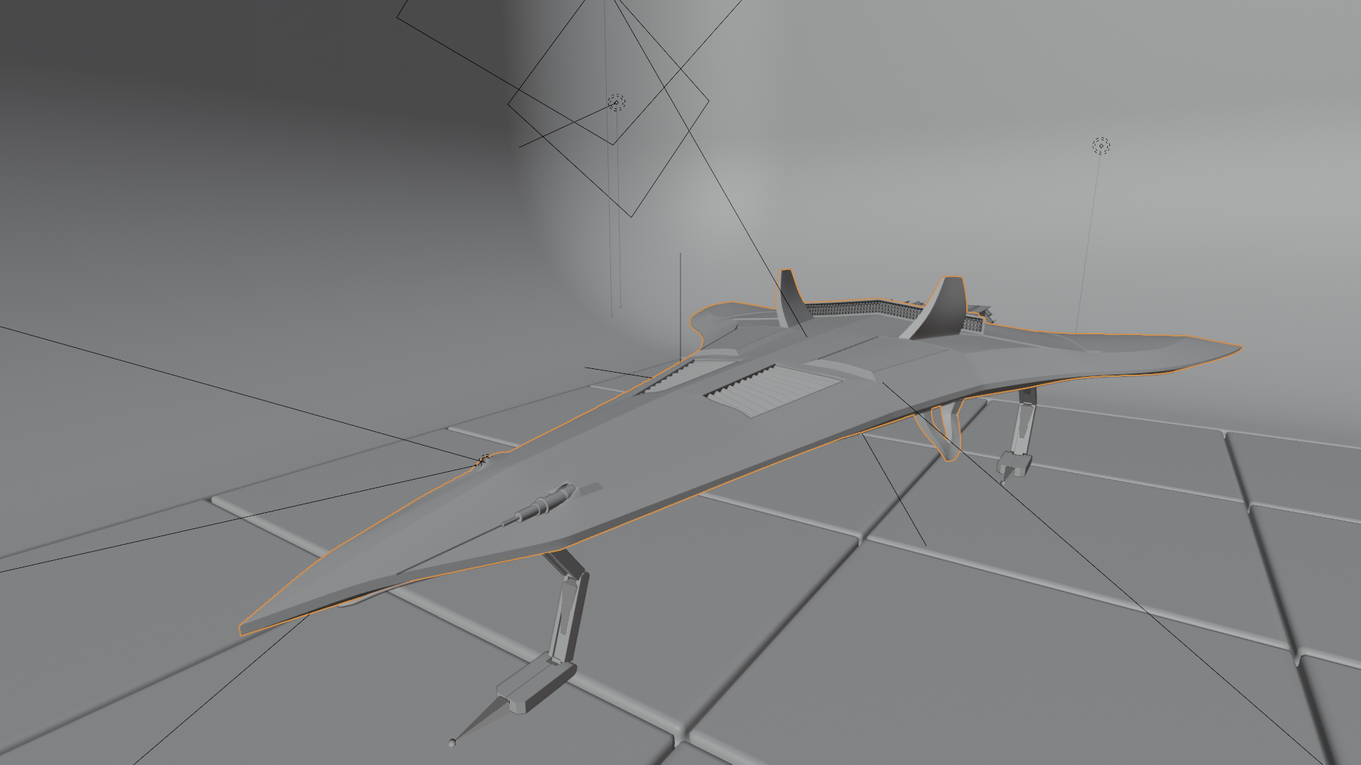 3D rendering of a spaceship