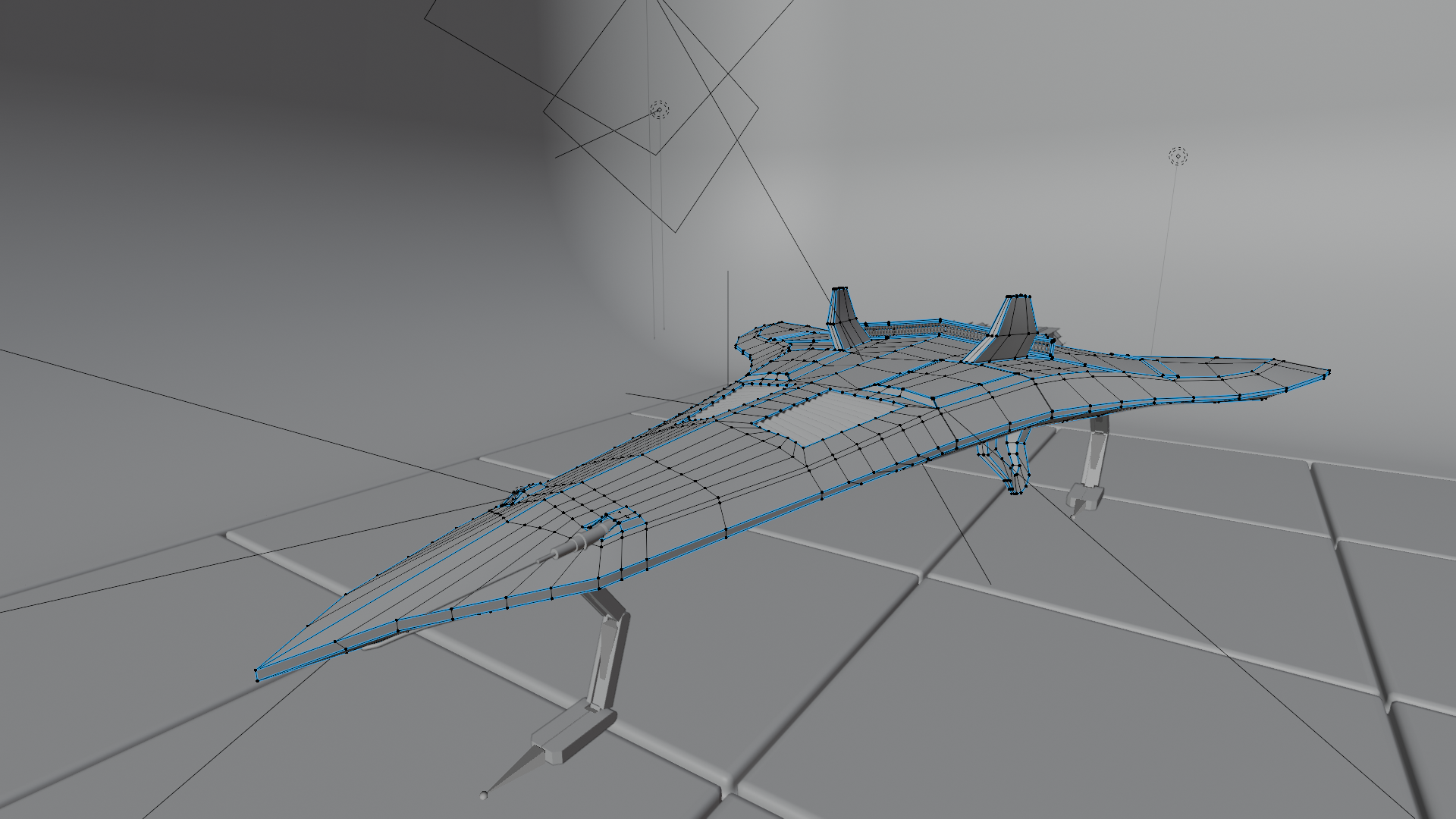 3D rendering of a spaceship