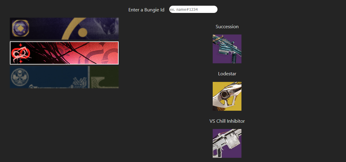 Screenshot of website
